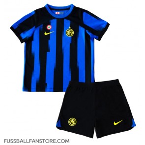 Inter Milan Replik Heimtrikot Kinder 2023-24 Kurzarm (+ Kurze Hosen)